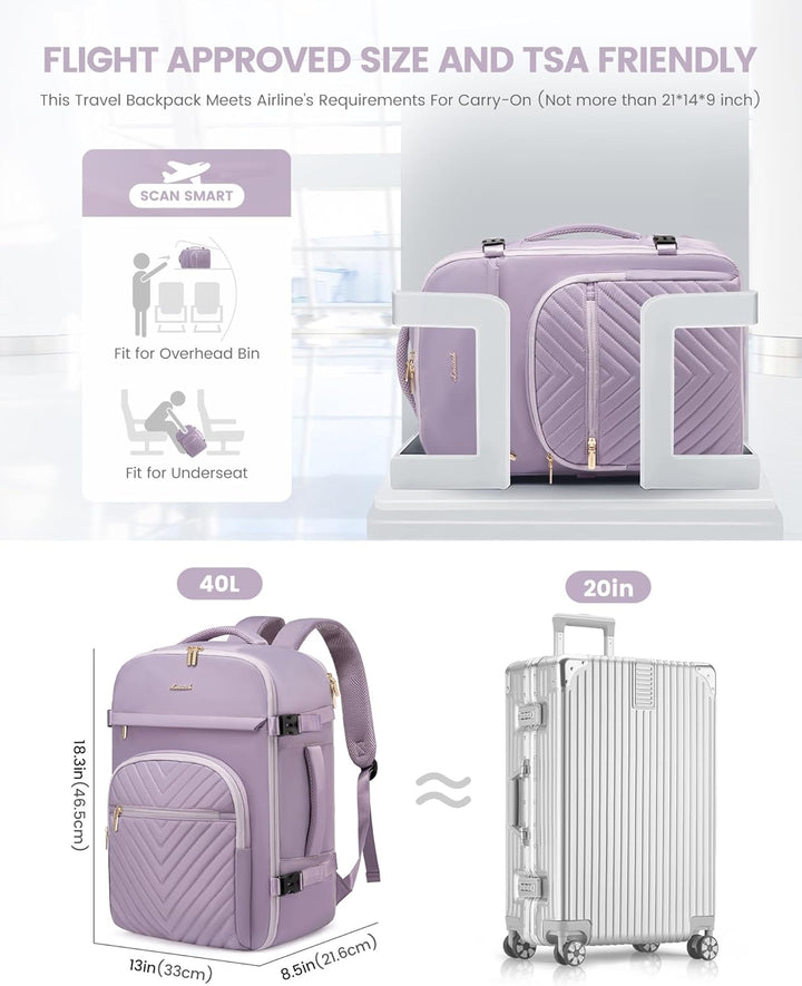 LOVEVOOK Mochila de viaje grande para mujer, mochila de transporte...