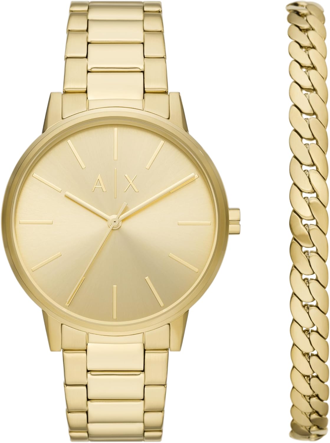 A|X Armani Exchange Reloj para hombre con pantalla analógica de tres manecillas y correa de acero inoxidable o cuero, reloj para hombre