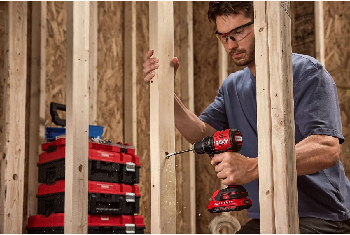 CRAFTSMAN V20 BRUSHLESS RP Taladro Atornillador, Batería y Cargador (CMCD714D1)
