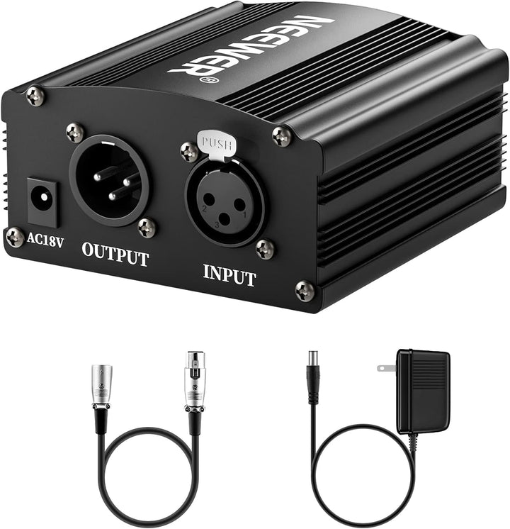 Kit de alimentación Neewer 48 V Phantom Power de 1 canal