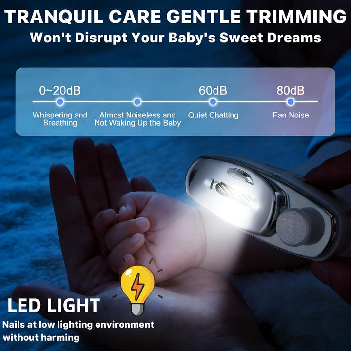 Cortaúñas eléctrico, recortador de uñas eléctrico con luz LED y lim...