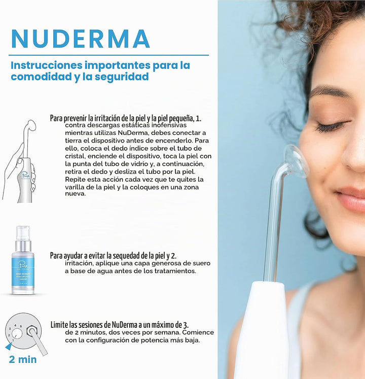 Pure Daily Care NuDerma Clinical - Varita portátil para terapia de...