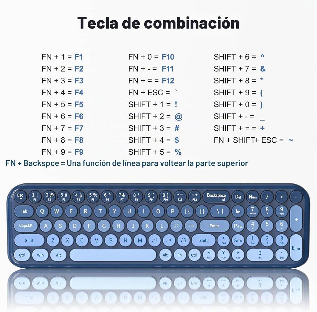 MOFII Combo de teclado y mouse inalámbricos, teclado pequeño compac...