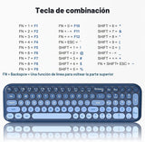 MOFII Combo de teclado y mouse inalámbricos, teclado pequeño compac...