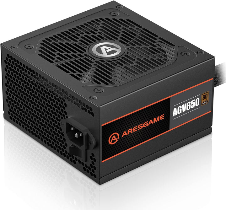 ARESGAME Fuente de alimentación AGV Series 650W, certificado 80 Plu...