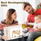 Mesa de Actividad para Niños de 1 Año, Juguetes Montessori para Niñas y Niños de 1 a 2 Años, Regalos, Mesa de Juego Sensorial de Madera 8 en 1 para Niños Pequeños de 1 a 3 Años, Juguetes Educativos