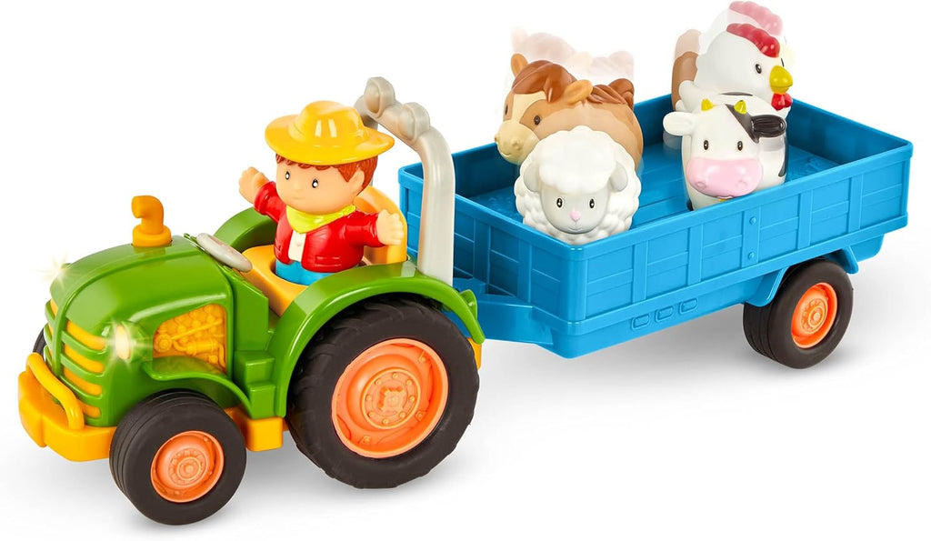 Battat - Juego de juguete de tractor de granja con luces y