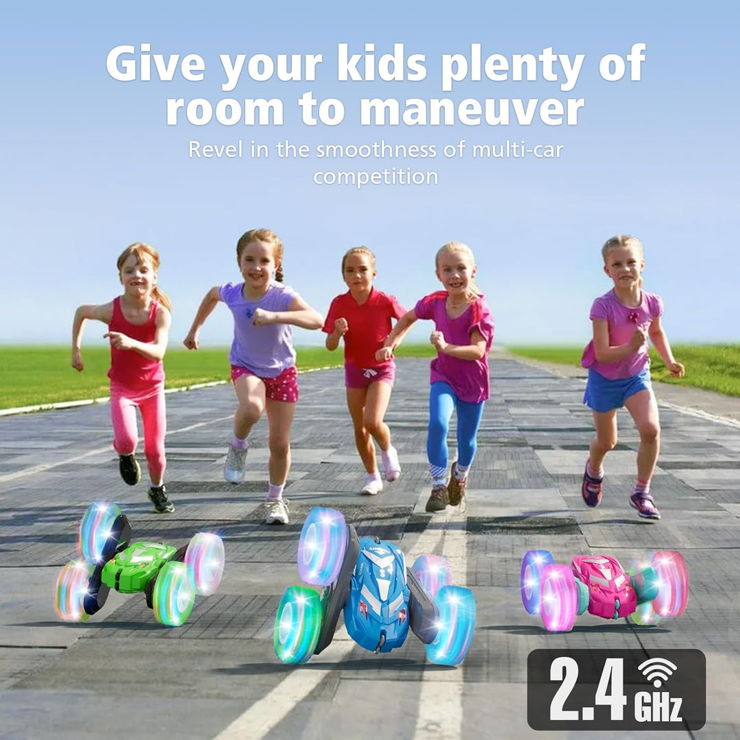 Amicool Auto a control remoto para niños de 6 a 12 años con luz int...