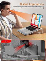 Soporte de acrílico para laptop para escritorio, soporte para lapto...