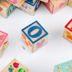 ABC Bloques de construcción de madera para niños pequeños de 1 a 3 años, 26 bloques apilables del alfabeto y números, juguetes educativos de aprendizaje para niños y niñas, regalos de 1.65