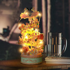 Kit de bloques de construcción de caja de música de flores con luz, 713 piezas, decoración giratoria, caja de música, colección botánica, día de la madre, regalos de cumpleaños para niñas, niños, adultos, niños a partir de 6 años