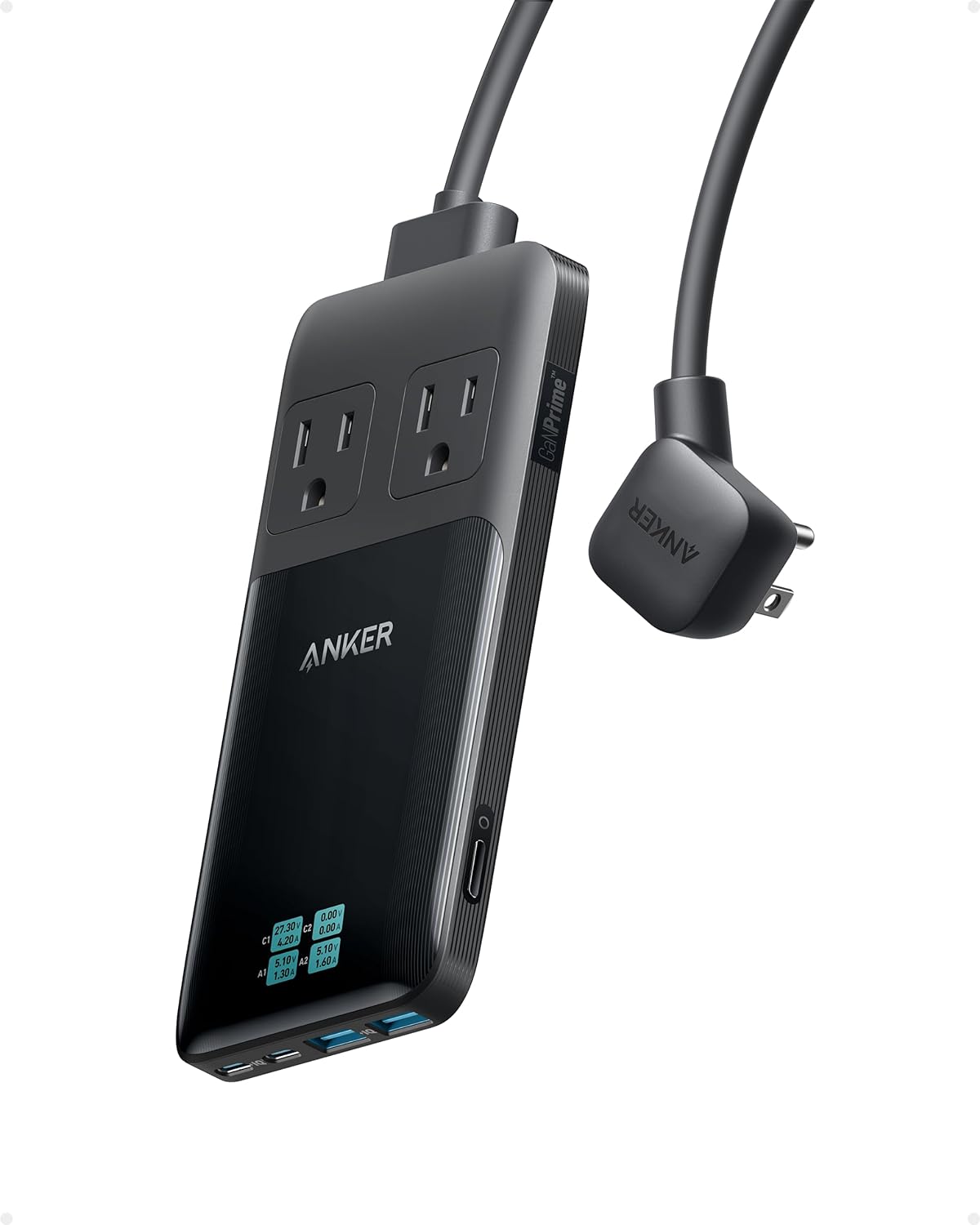 Anker Prime carga Station, 140W 6-en-1 Travel Power Strip, 2 USB C