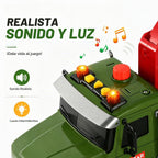 Juguete verde del camión de la grúa de 15", juguete del camión de grúa del