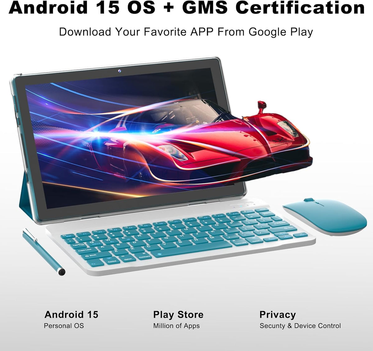 COOPERS Tablet Android 15, 10 pulgadas Tablet 18GB RAM+128GB ROM 2T...