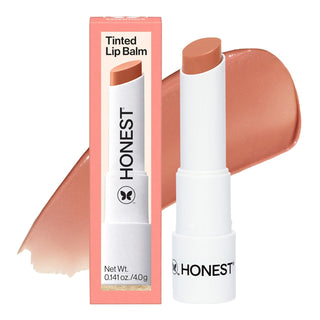 Honest Beauty Bálsamo labial hidratante vegano con color, rico en a...