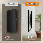 Montura de pared para TV de movimiento completo ultra delgada para la mayoría de televisores planos/curvos de 37"-90", soporte giratorio con inclinación con 6 brazos articulados, soporta 54.4