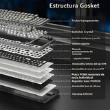 Aula F98Pro V3 - Teclado mecánico inalámbrico con pantalla y perill...