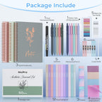 Nicpro 50PCS lindo espiral cuaderno estacionario conjunto para las mujeres