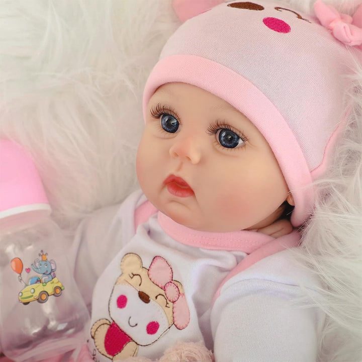 Kdudgso Muñecas Reborn Baby Girl de silicona realista de 22 pulgada...