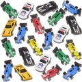 ArtCreativity Juego de 25 piezas de autos de juguete fundidos a presión, duradero, mini corredores en varios diseños, regalos de fiesta de cumpleaños geniales para niños, rellenos de bolsas de