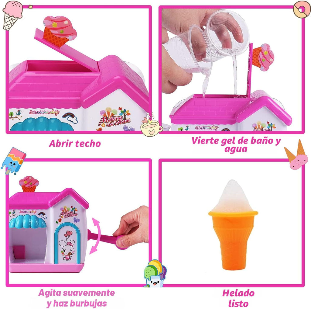 AugToy Juguetes de baño de burbujas para hacer espuma de helado para niños