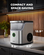 Silonn Nugget - Encimera para hacer hielo con 33 libras diarias para el hogar, cocina y oficina