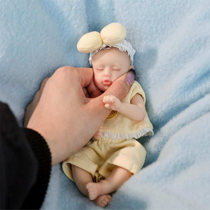 Cloveray Muñeca de bebé Reborn de silicona de 8 pulgadas, suave al...