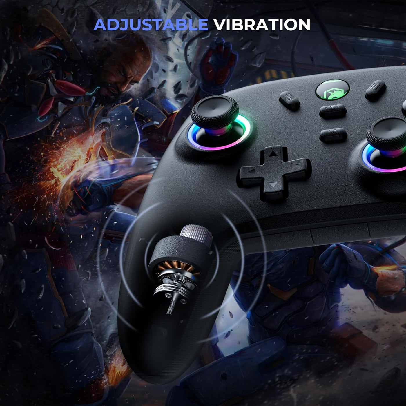 ECHTPower Wireless PC Gaming Controller - Hall Effect Joystick, 2.4...