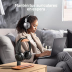 UPERGO Soporte para auriculares de nogal, soporte de auriculares de madera para escritorio, soporte universal para auriculares con base de almacenamiento para juegos, Airpod max, Bose, Razer