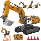 Excavadora RC 1:64, mini juguete de escritorio con control remoto para