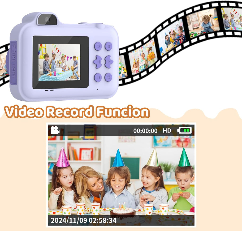 Cámara de impresión instantánea para niños de 4 a 12 años, regalo de cumpleaños para niñas y niños