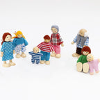 ONEST Juego de 16 piezas de casa de muñecas de madera, mini figuras
