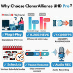 UHD Pro, grabadora de video 4K, DVR de captura HDMI con códec H.265/H.264, grabación cinemática de 4K a 24 fps (hasta 4K @30 fps), no requiere PC.