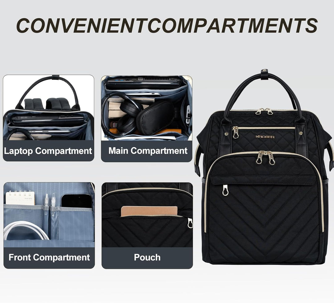 KROSER Mochila para Laptop de 17" Elegante Mochila Repelente al...