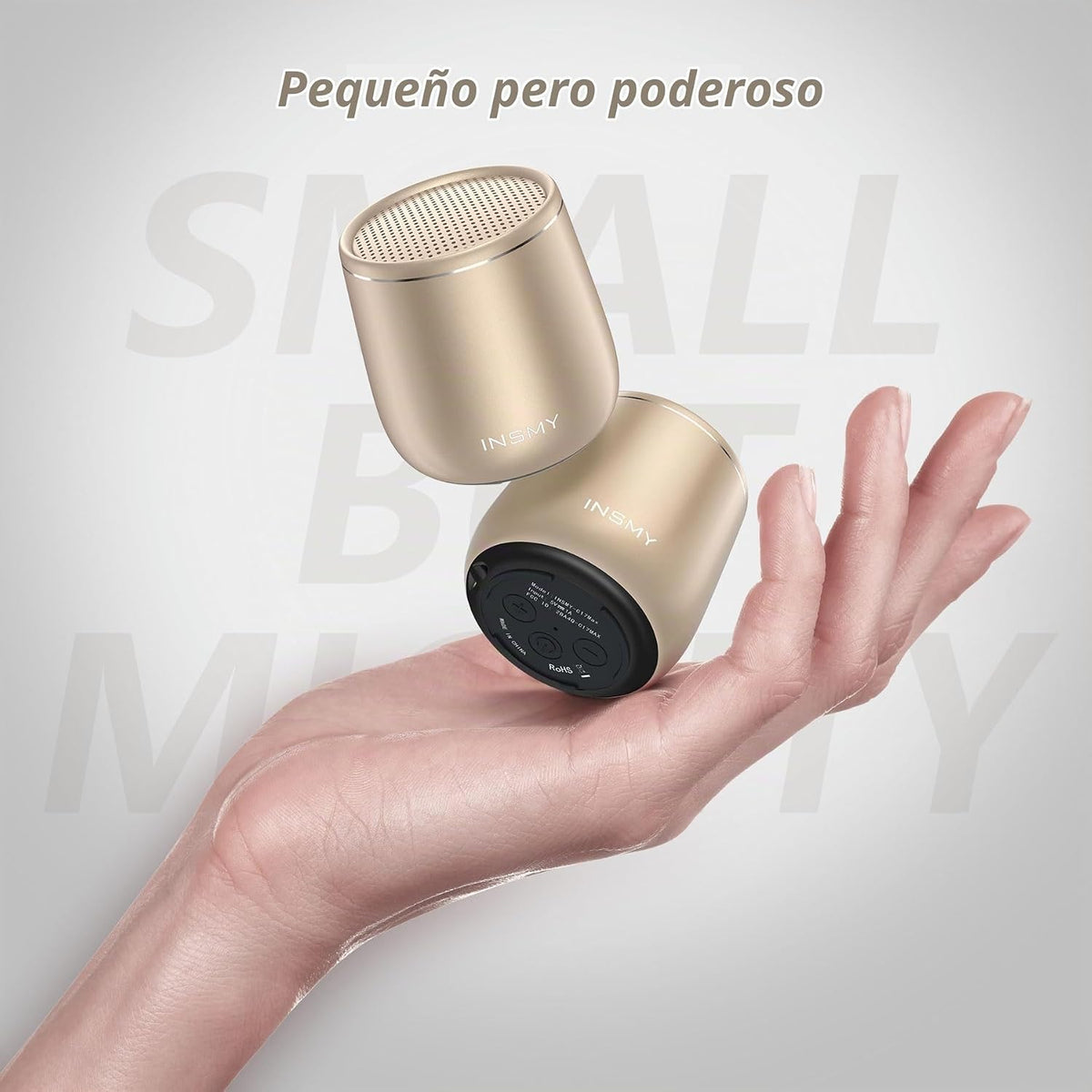 INSMY Pequeño altavoz Bluetooth, mini altavoces inalámbricos portátiles