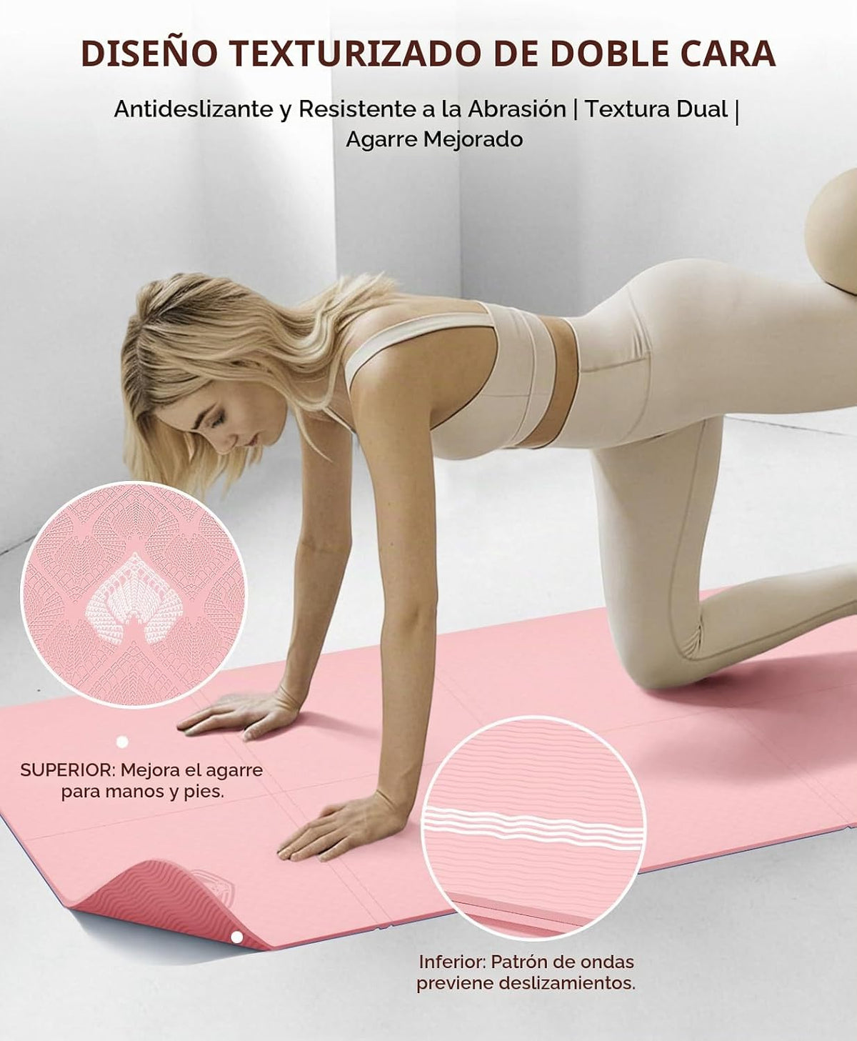 HAPBEAR Esterilla de yoga plegable de 72 x 24 x 0.24 pulgadas (0.236 in