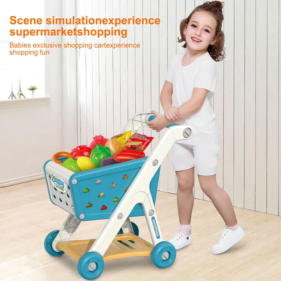 Yalujumb Carrito de Compras Trolley Set de Juego para Niños y Calcu...