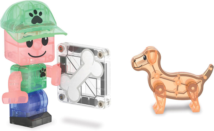 MAGNA-TILES Puppy Park - Juego de construcción magnética