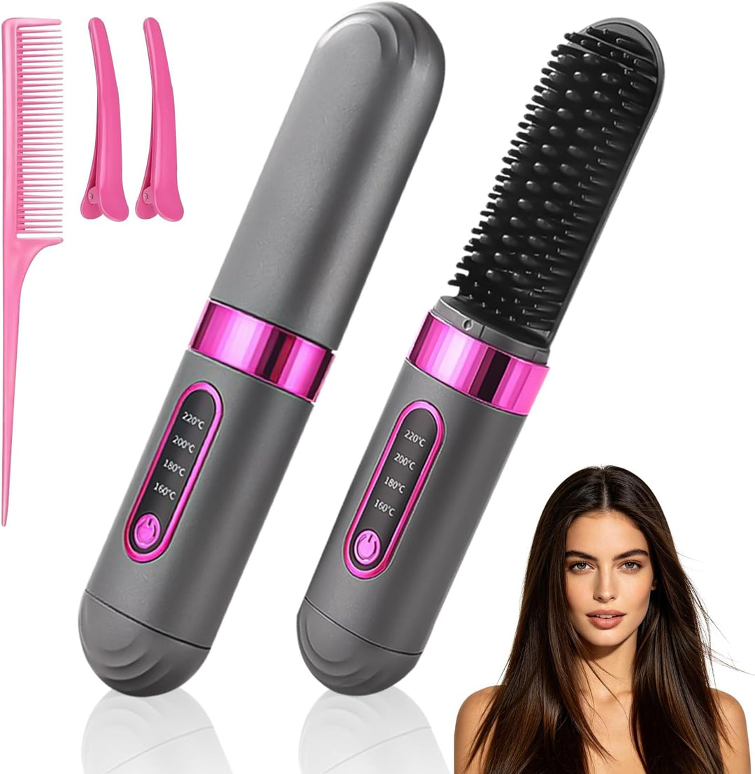 SBERAY Go Brush Pro, cepillo alisador de cabello inalámbrico con 4...