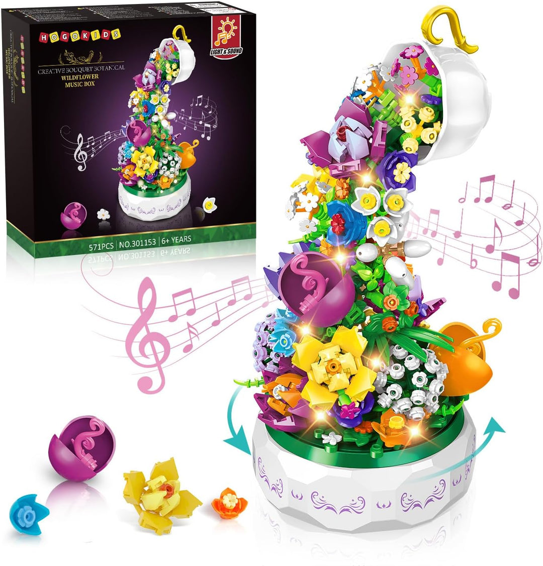 HOGOKIDS Kit de bloques de construcción de caja de música