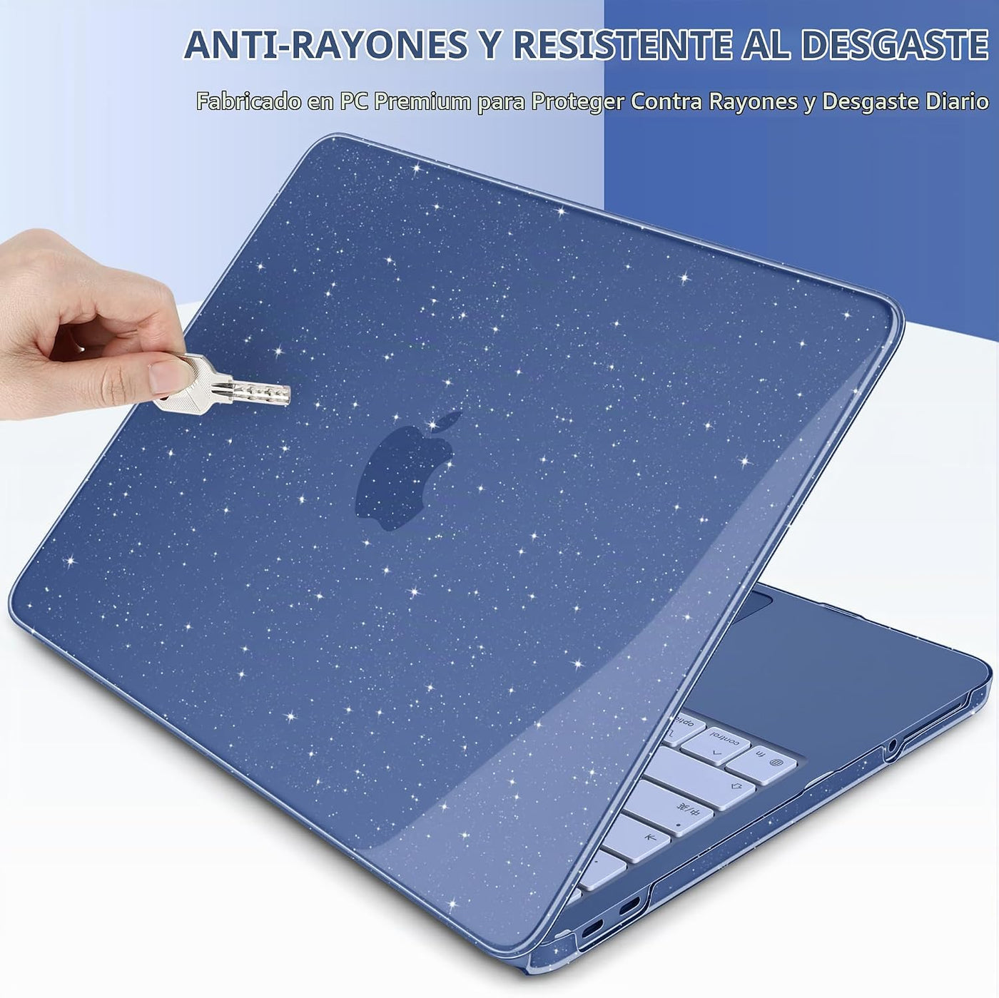 MEEgoodo Funda con purpurina para MacBook Neo de 13 pulgadas versió...