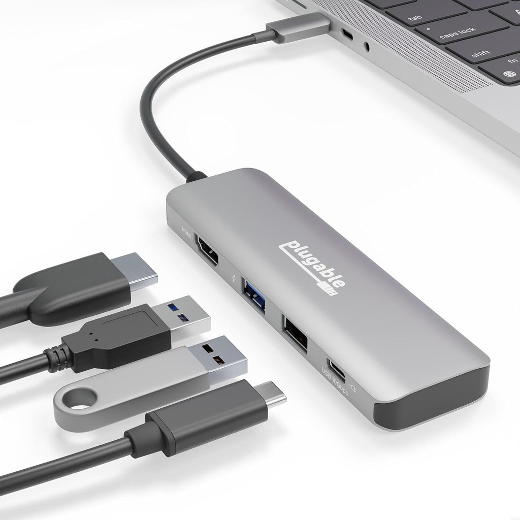 Plugable, USBC-4IN1, hub USB 2.0