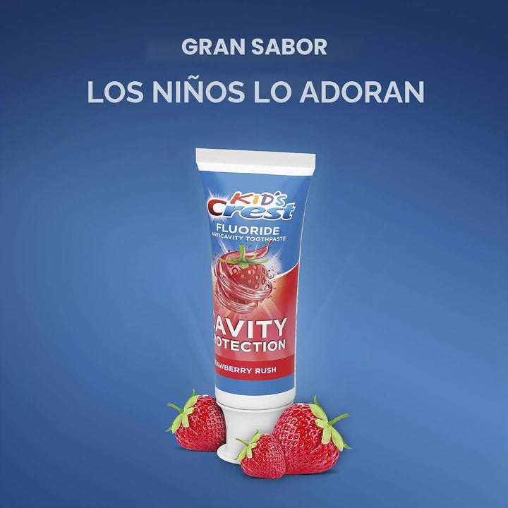 Crest Pasta de dientes con flúor para protección de caries para niñ...