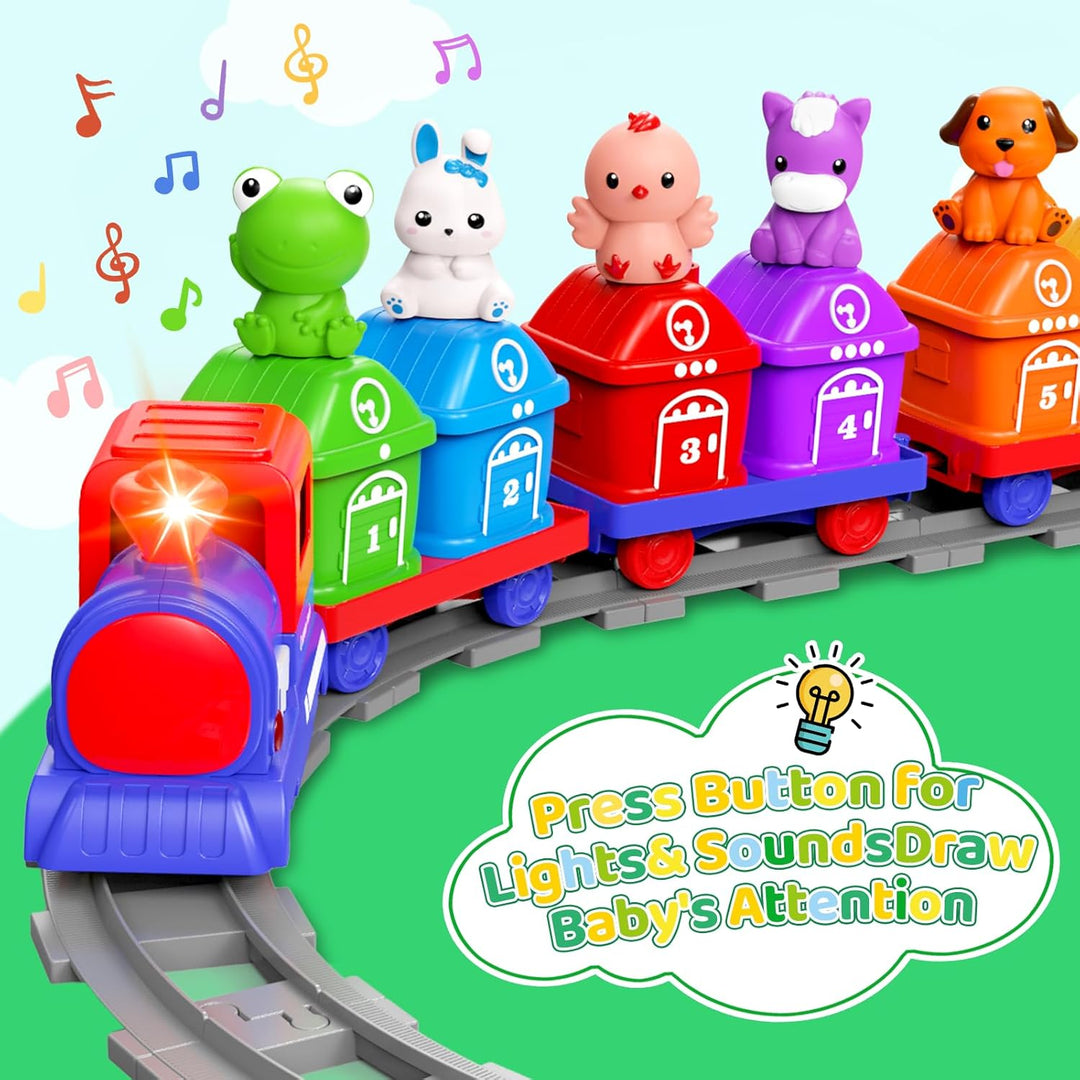 Juego de tren para niños pequeños de 2 a 4 años, juguetes para niño...