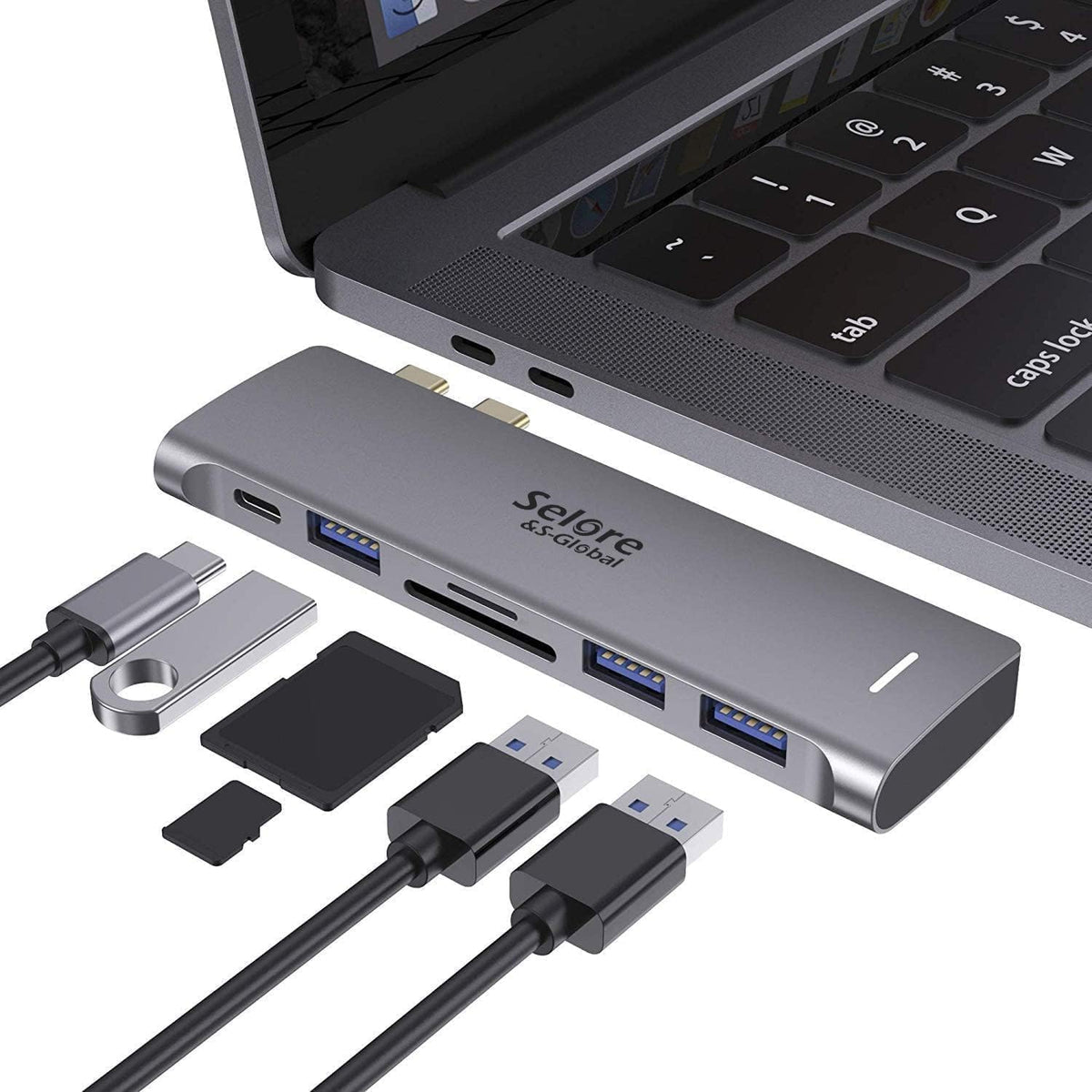 Adaptador USB C para MacBook Pro\/Air M1 M2 M3 2021 2020 2019 13...