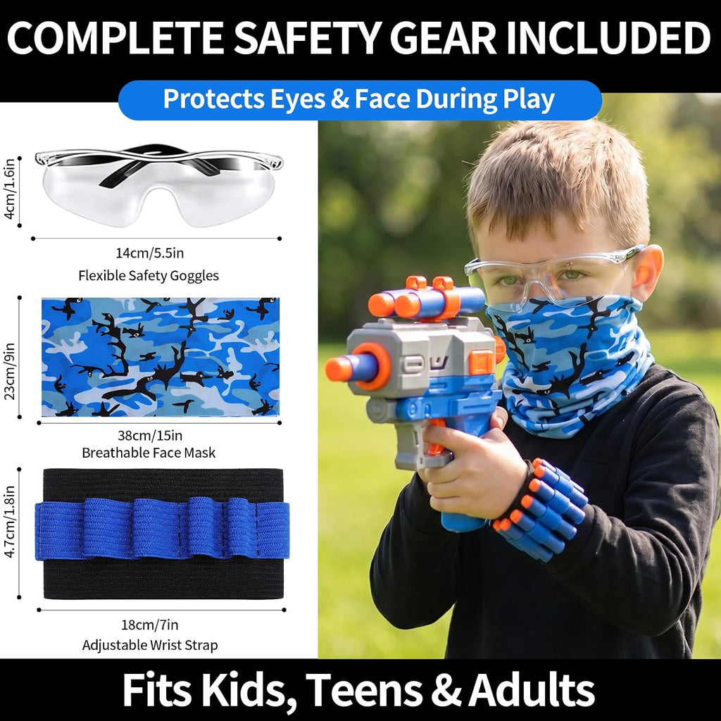 Conjunto de Práctica de Blanco para Perforación, para edades 6+, Compatible con Nerf Guns, Negro
