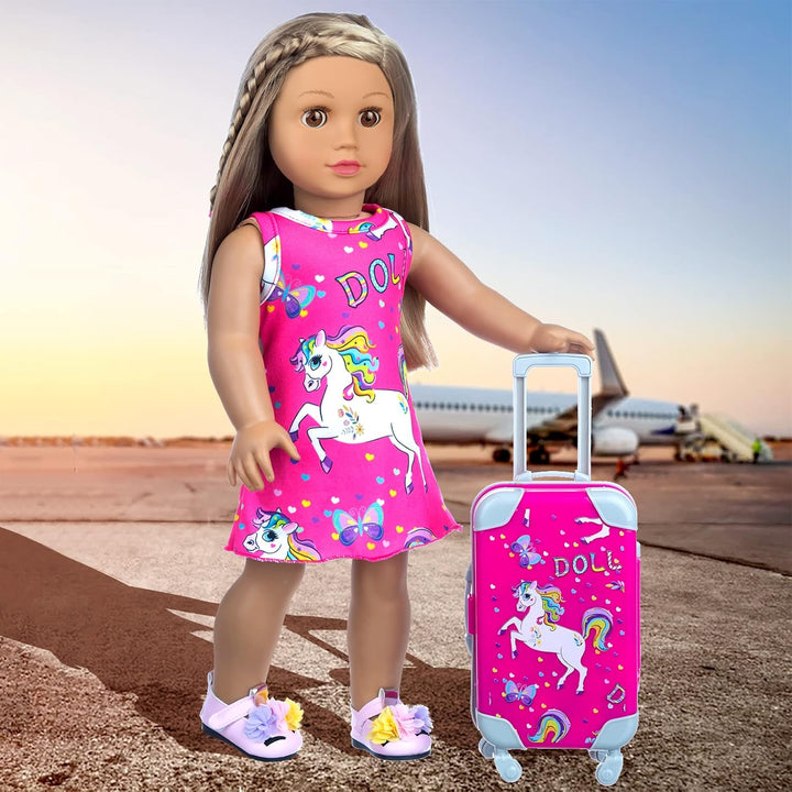 ZQDOLL Ropa y accesorios para muñecas americanas de 18 pulgadas, ju...