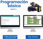 KEYESTUDIO Robot de coche inteligente, kit de iniciación programable 4WD para Arduino para Uno R3, proyecto de programación electrónica/STEM educativo/kit de codificación científica para adolescentes
