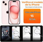 ImpactStrong Protector magnético diseñado para iPhone 15 [protección de cámara] [prueba de caídas de grado militar] [compatible con MagSafe] Funda delgada translúcida mate (6.1 pulgadas), color morado oscuro