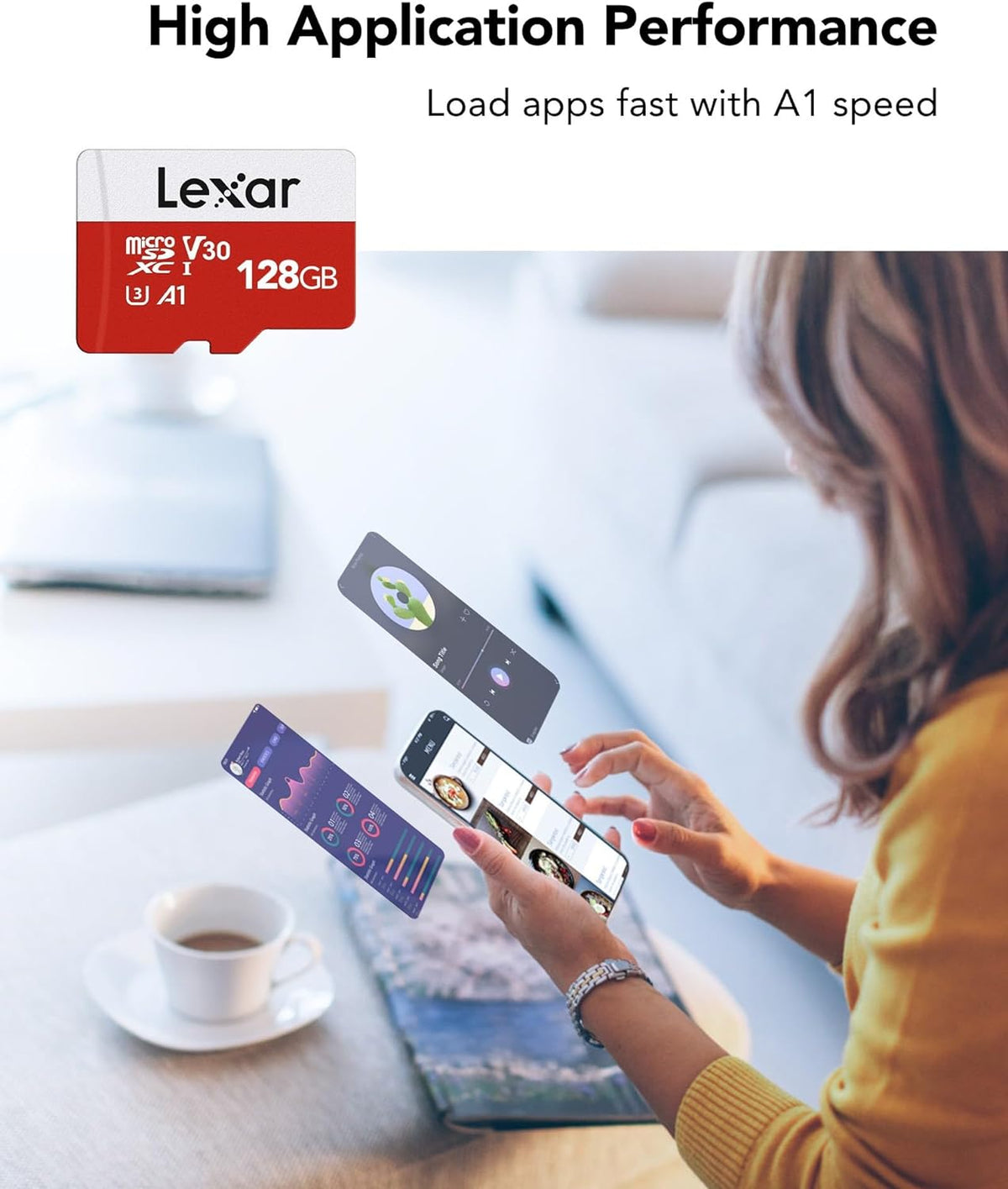 Lexar E-Series - Juego de 2 tarjetas micro SD de 128 GB, tarjeta de...